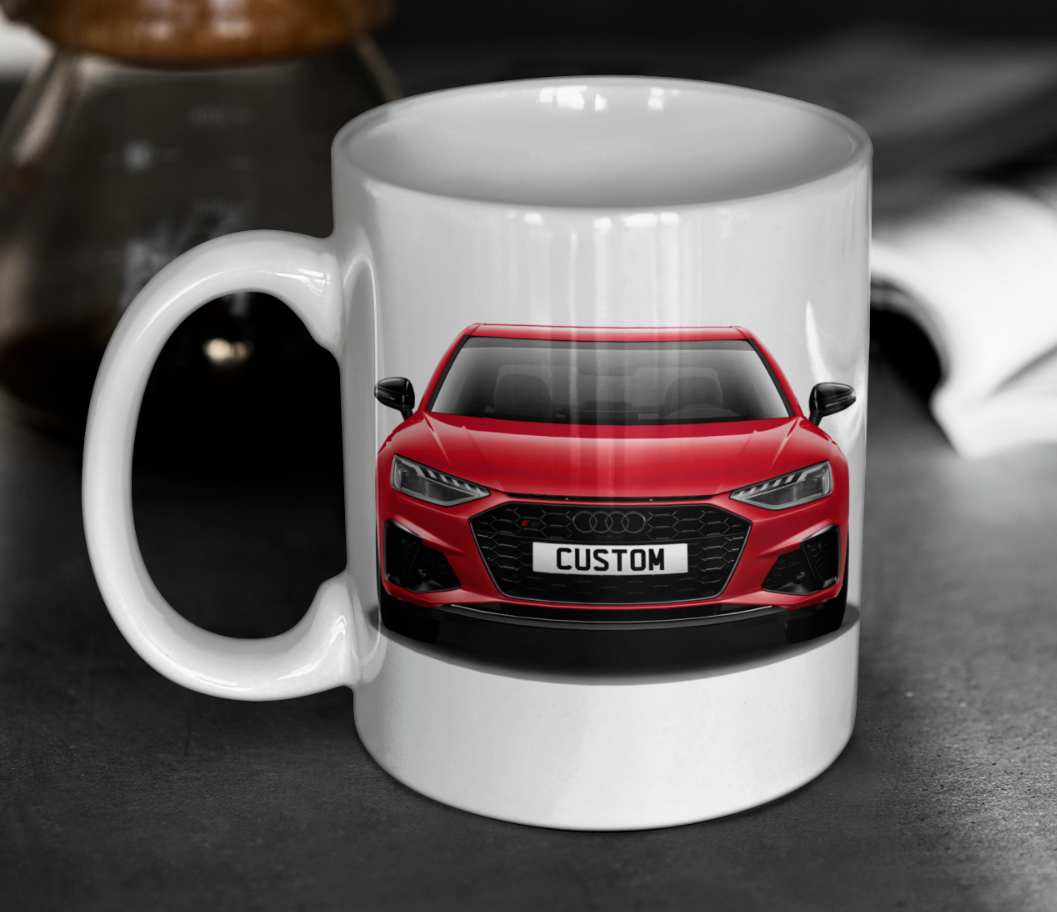 Personalised Audi S4 Saloon Black Edition Mug