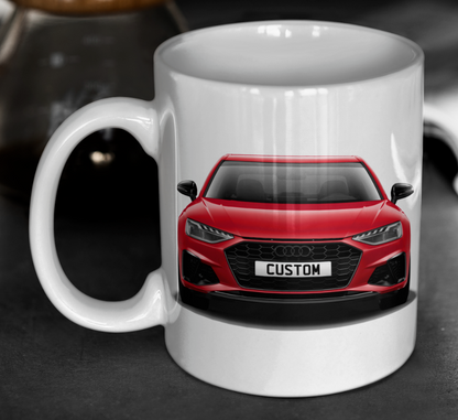 Personalised Audi A4 Saloon Black Edition Mug