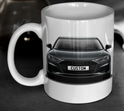 Personalised Audi A4 Saloon Black Edition Mug