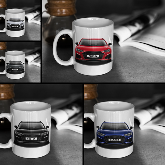 Personalised Audi A4 Avant Black Edition Mug