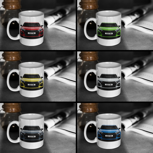 Personalised Audi RS3 Sportback Carbon Black Mug