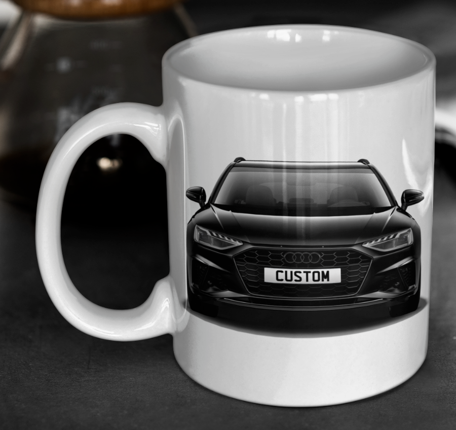 Personalised Audi A4 Avant Black Edition Mug