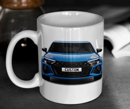 Personalised Audi RS3 Sportback Carbon Black Mug