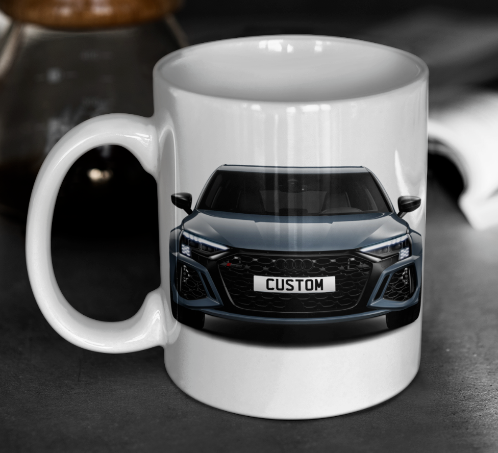 Personalised Audi RS3 Sportback Carbon Black Mug