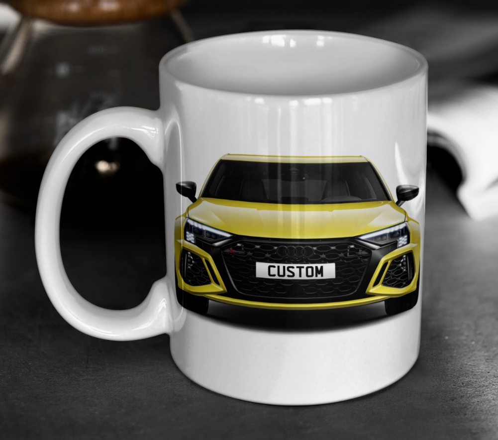 Personalised Audi RS3 Sportback Carbon Black Mug