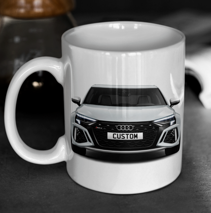 Personalised Audi RS3 Saloon Mug