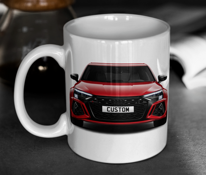 Personalised Audi RS3 Sportback Carbon Black Mug