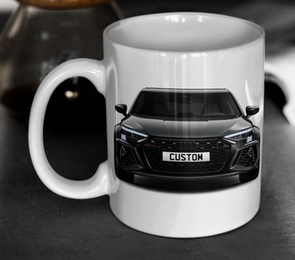 Personalised Audi RS3 Sportback Carbon Black Mug