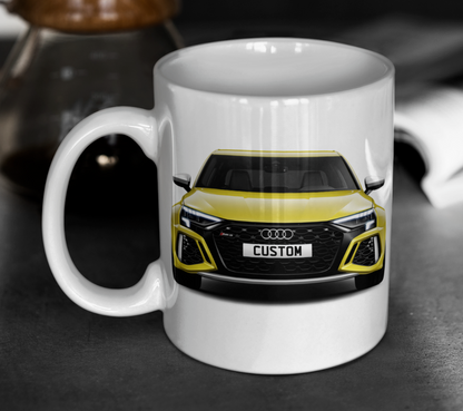 Personalised Audi RS3 Saloon Mug