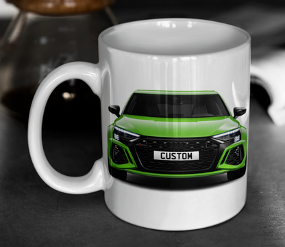 Personalised Audi RS3 Sportback Carbon Black Mug