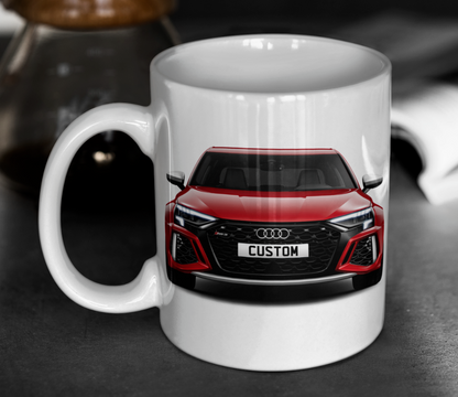 Personalised Audi RS3 Saloon Mug