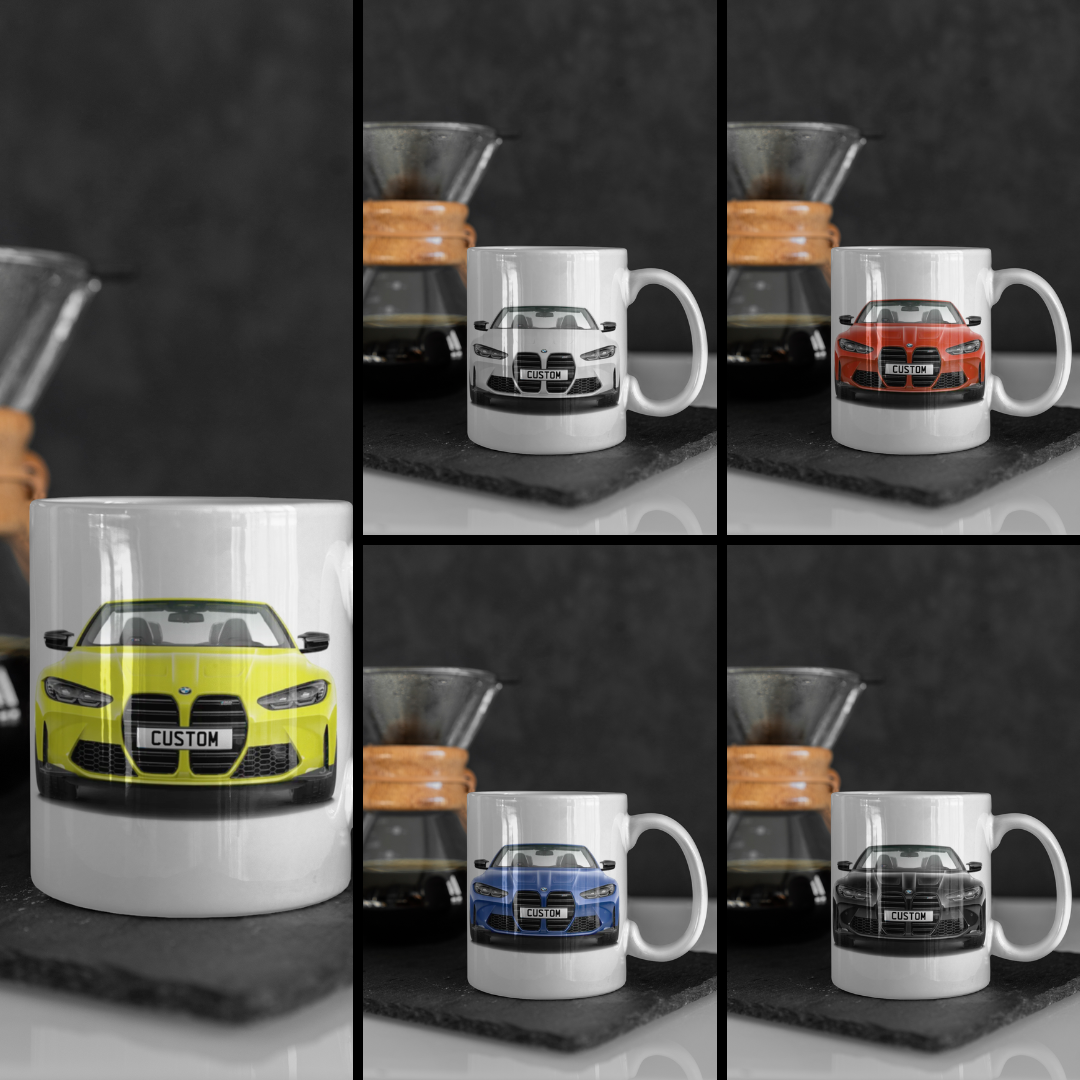 Personalised BMW M4 Competition Convertible M Model Mug