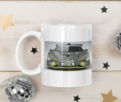 Personalised Lamborghini Huracan GT3 Evo Race Car Mug