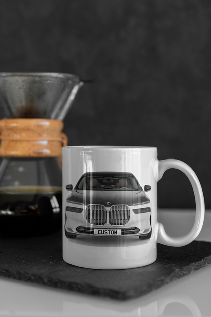 Personalised BMW 7 Series Saloon Two Tone Mug