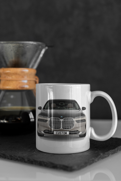 Personalised BMW 7 Series Saloon Two Tone Mug