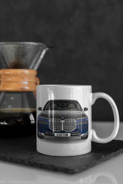 Personalised BMW 7 Series Saloon Two Tone Mug