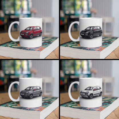 Personalised Fiat Panda Red Mug