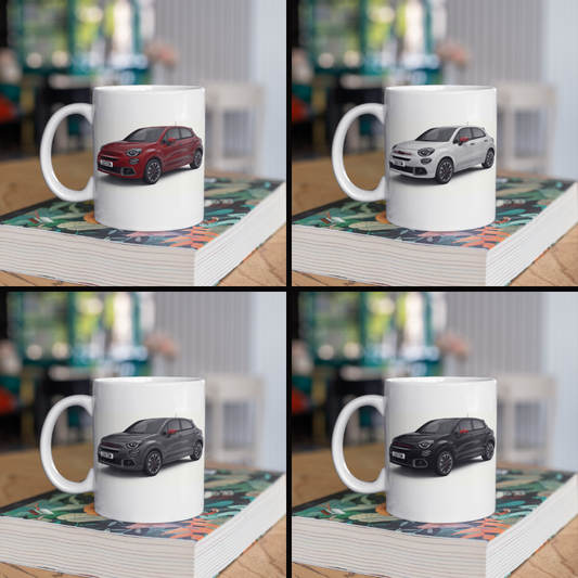 Personalised Fiat 500X Red Mug